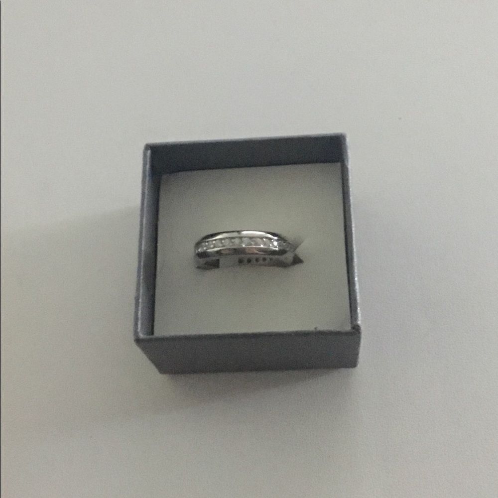 3 Ct Round Cut Channel Simulated Diamond Band Ring - Picture 4 of 4